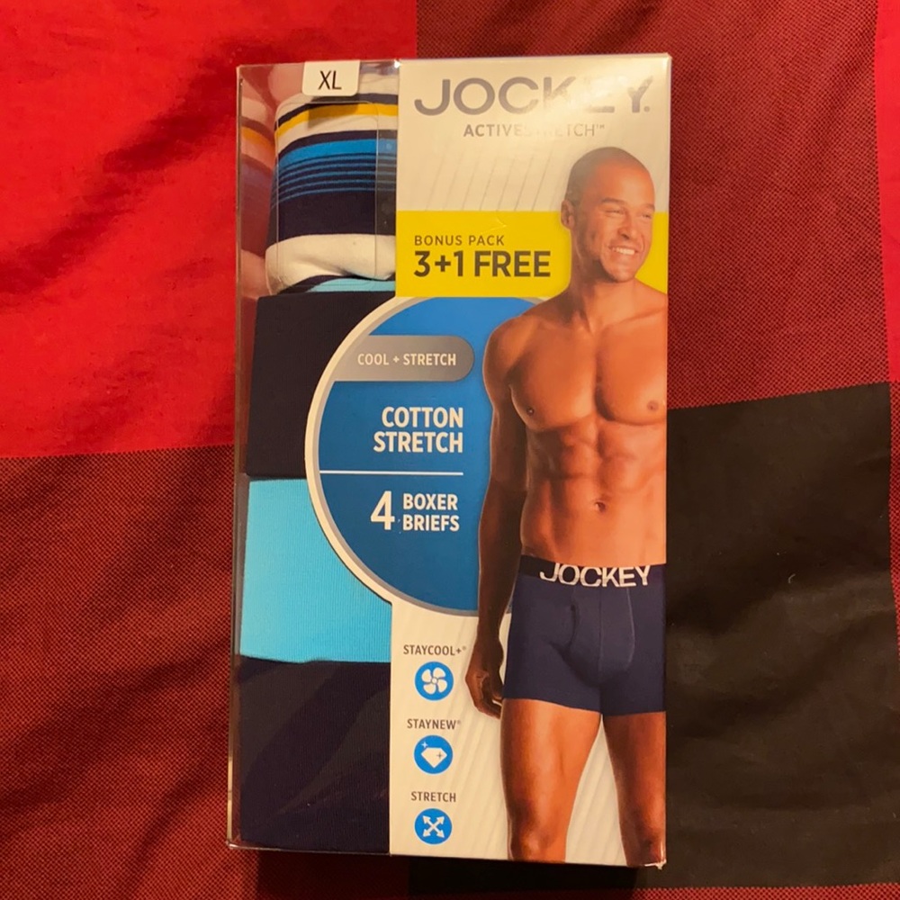 Jockey XL Activestretch 4pack Boxer Brief, new